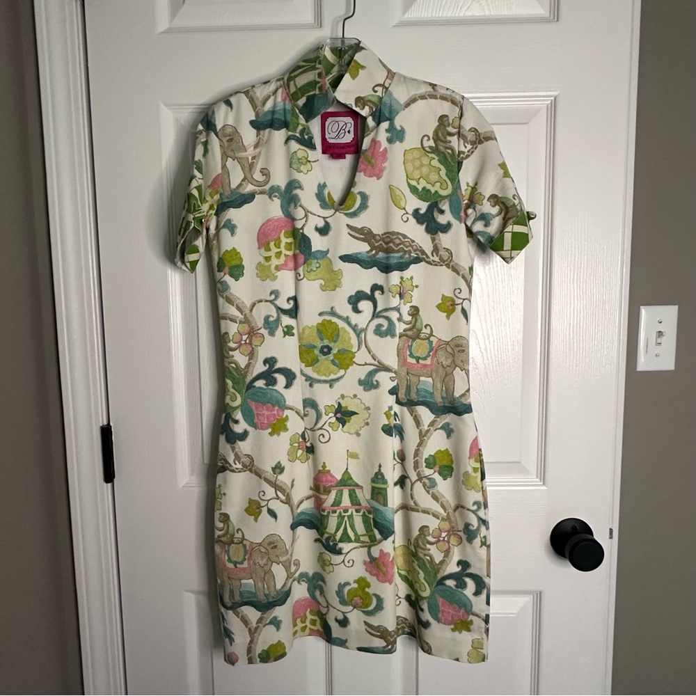 B the Collection | Preppy Chinoiserie Print Dress Size S